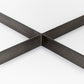 34" Brown Solid Wood and Metal Square Coffee Table