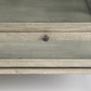 42" Gray and Black Glass and Metal Square Coffee Table With Shelf