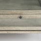 42" Gray and Black Glass and Metal Square Coffee Table With Shelf