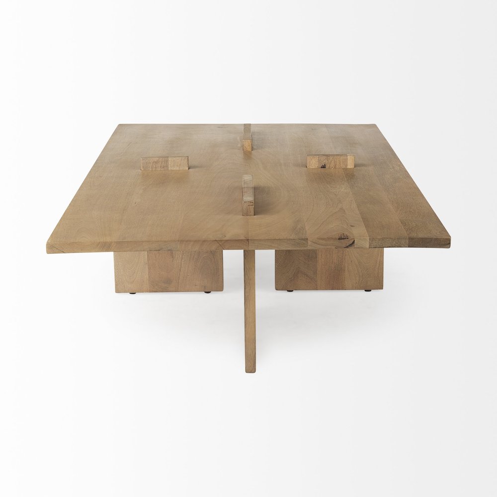34" Natural Wood Coffee Table