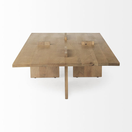 34" Natural Wood Coffee Table