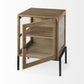 26" Brown Solid Wood Square End Table