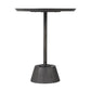 24" Black Solid and Manufactured Wood Round End Table