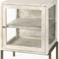 24" Beige Solid Wood Square End Table