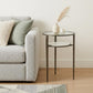 23" Bronze And Clear Glass And Metal Round End Table With Shelf
