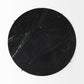 20" Black Marble Round End Table