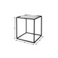 22" Black Marble Round End Table