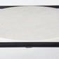 22" Black Marble Round End Table