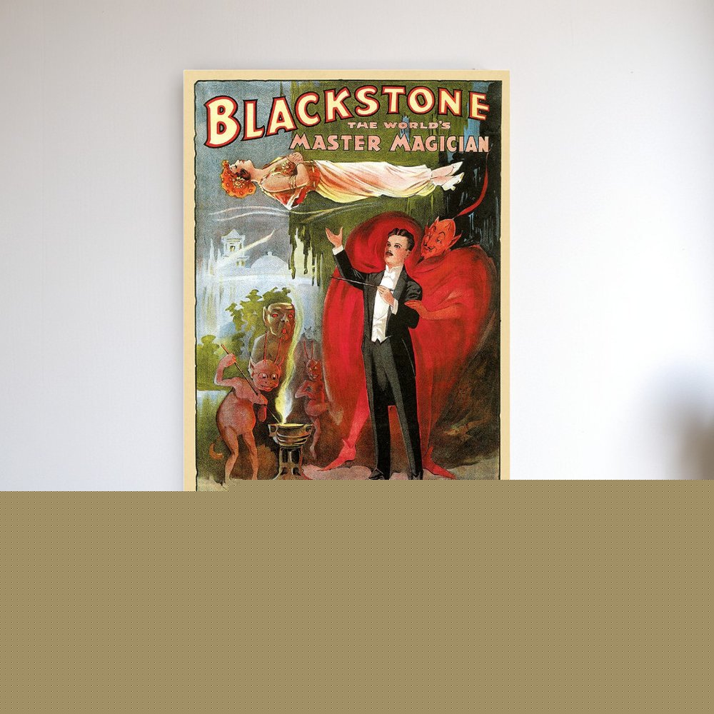 Vintage 1934 Blackstone Magic Unframed Print Wall Art