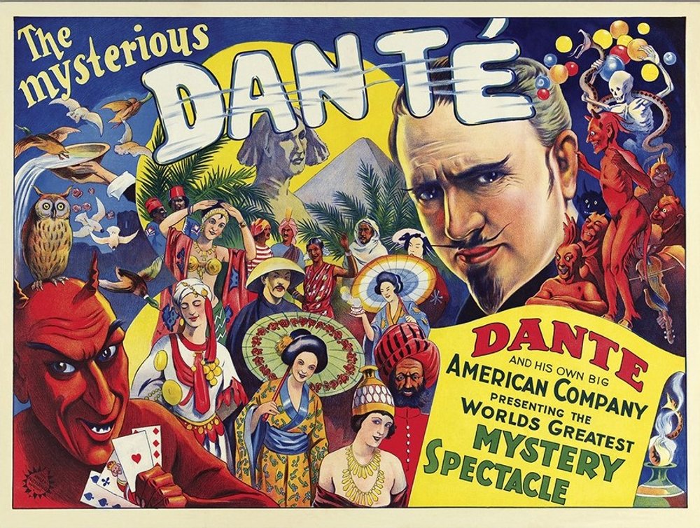 The Mysterious Dante Vintage Magic Unframed Print Wall Art