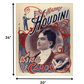 30" X 24" Houdini King Of Cards Vintage Magic Poster Wall Art
