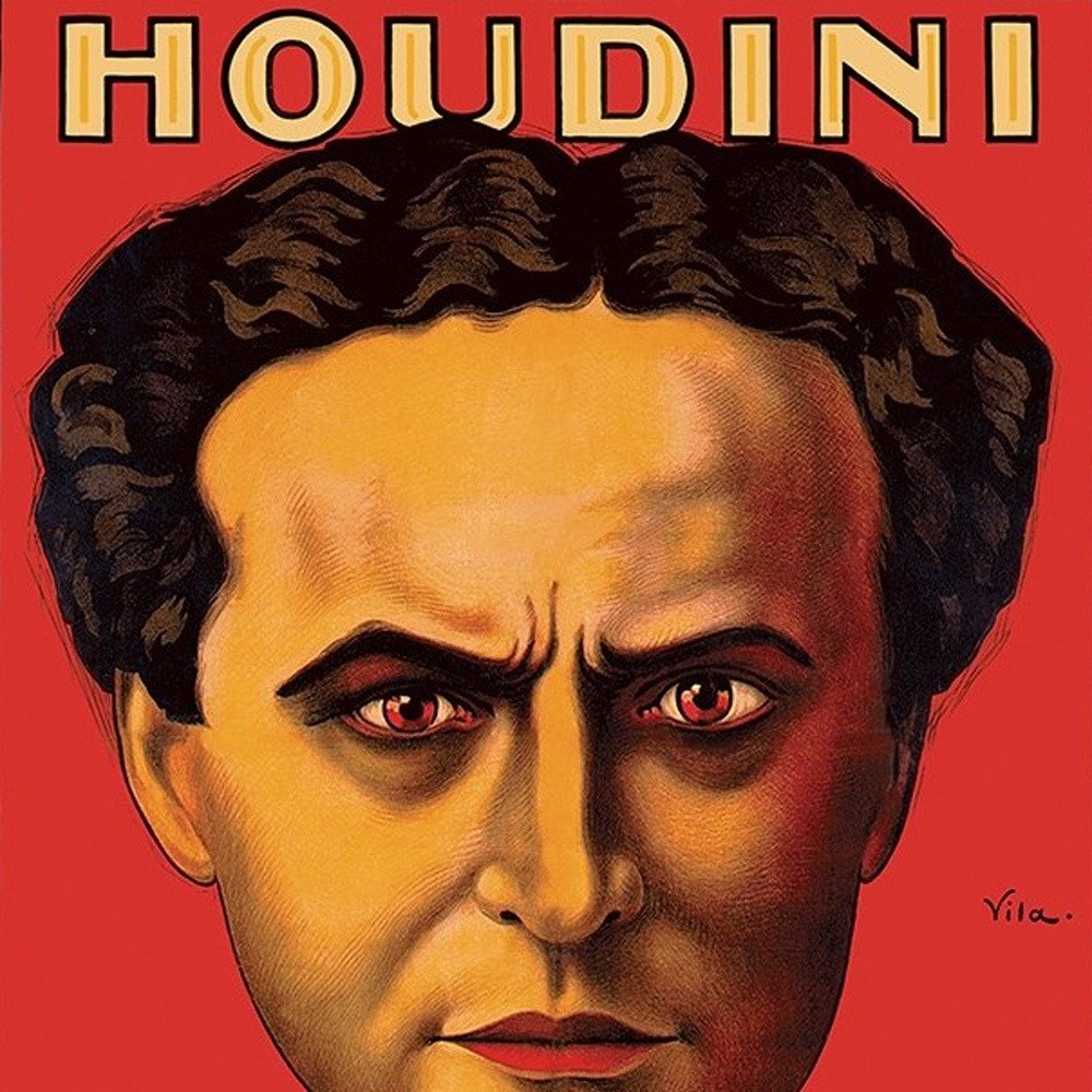 36" X 48" Houdini Master Of Mystery Vintage Magic Poster Wall Art