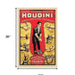 24" X 36" Houdini Handcuff King Vintage Magic Poster Wall Art