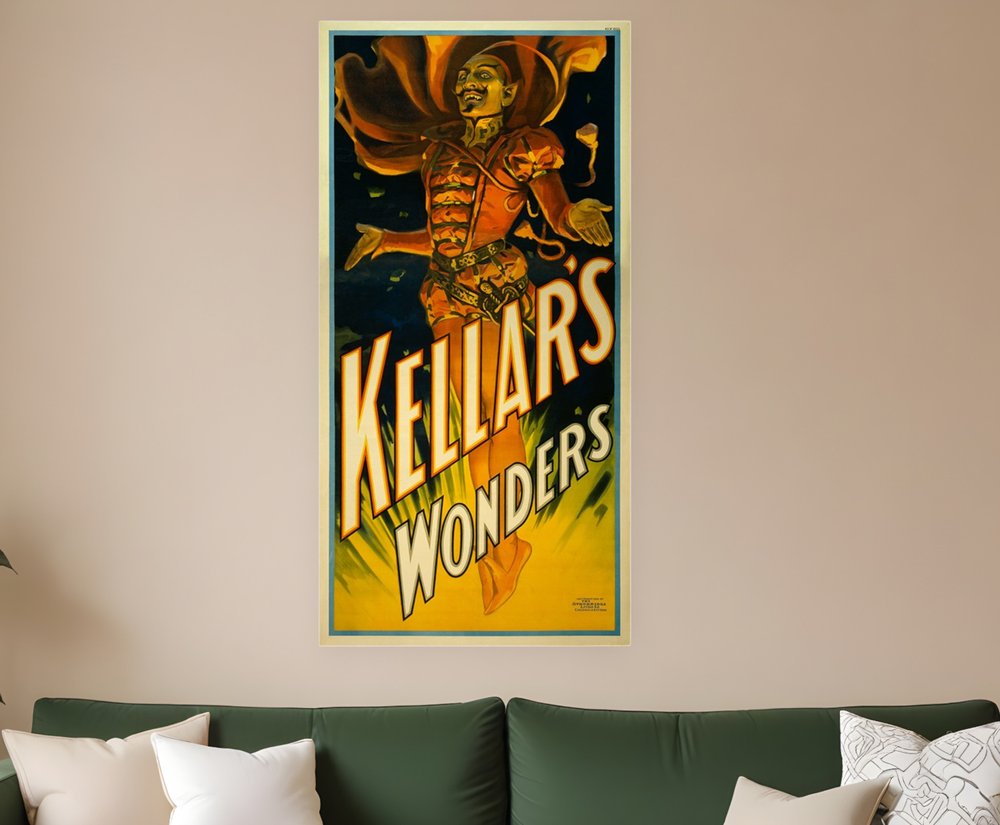 24" X 48" Keller's Wonders Vintage Magic Poster Wall Art