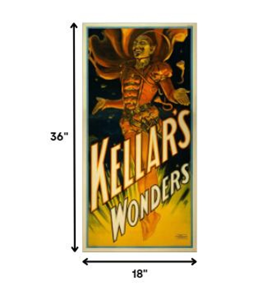 24" X 48" Keller's Wonders Vintage Magic Poster Wall Art