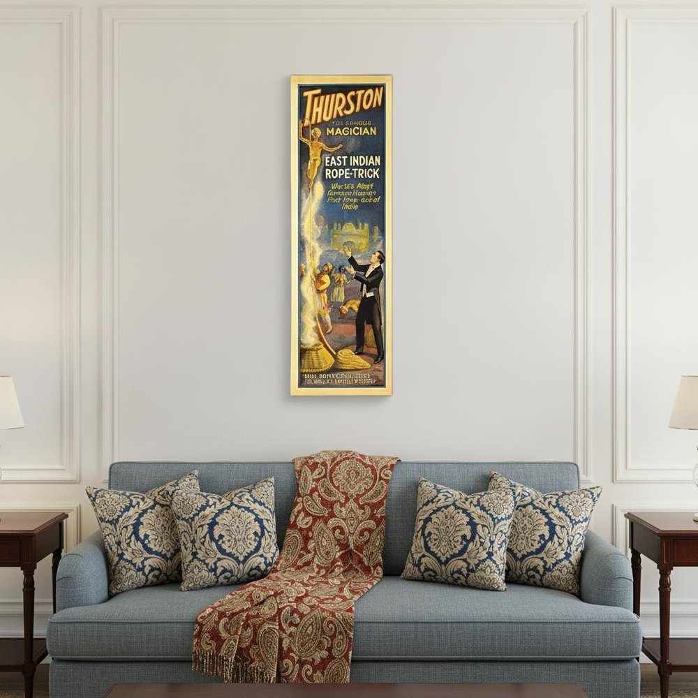 24" X 72" Thurston Rope Trick Vintage Magic Poster Wall Art