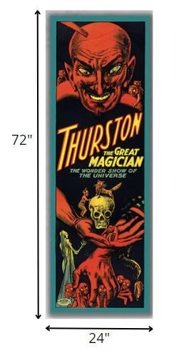 18" X 54" Thurston The Great Wonder Show Vintage Magic Poster Wall Art