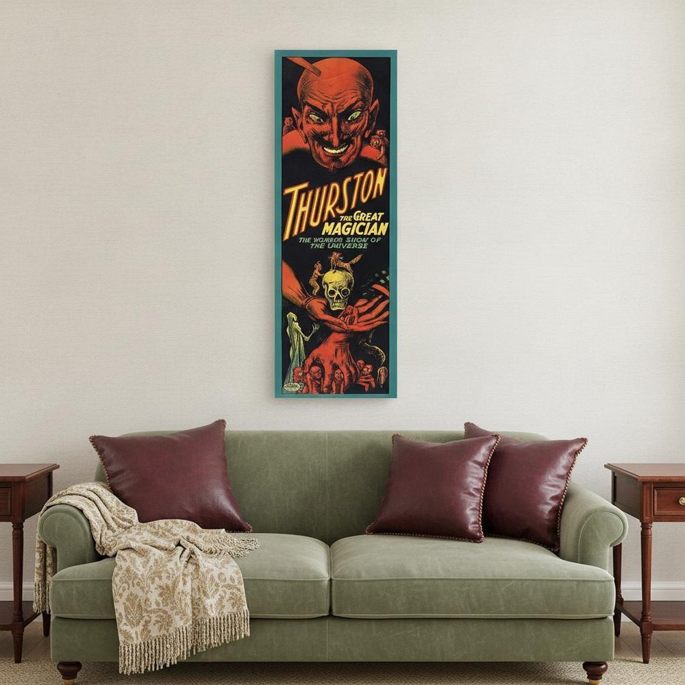 24" X 72" Thurston The Great Wonder Show Vintage Magic Poster Wall Art