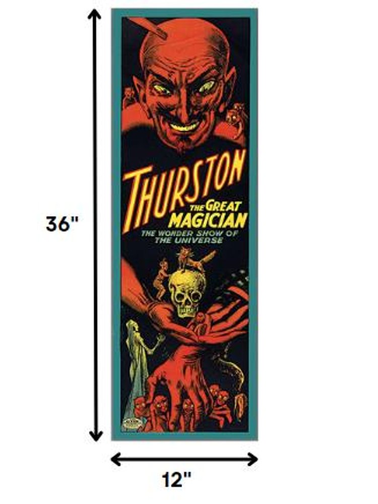 18" X 54" Thurston The Great Wonder Show Vintage Magic Poster Wall Art