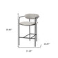 27" Gray And Black Fabric And Metal Counter Height Bar Chair