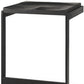 26" Black Solid Wood and Metal Backless Counter Height Bar Chair