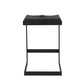 26" Black Solid Wood and Metal Backless Counter Height Bar Chair
