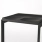 26" Black Solid Wood and Metal Backless Counter Height Bar Chair