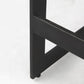 26" Black Solid Wood and Metal Backless Counter Height Bar Chair
