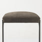 29" Black Leather and Metal Backless Bar Chair