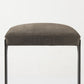 29" Black Leather and Metal Backless Bar Chair