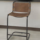 29" Brown And Black Steel Bar Chair