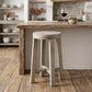 26" Brown Wood Backless Counter Height Bar Chair