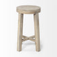 26" Brown Wood Backless Counter Height Bar Chair