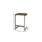 26" Wood Brown And Brown Solid Wood And Metal Backless Counter Height Bar Chair