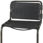 30" Black and Gray Leather and Iron Bar Height Bar Chair