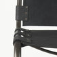 30" Black and Gray Leather and Iron Bar Height Bar Chair