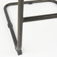30" Black and Gray Leather and Iron Bar Height Bar Chair