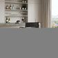 30" Black Leather And Metal Bar Height Bar Chair