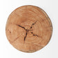 18" Dark Brown And Brown Distressed Reclaimed Wood Round End Table