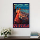 Vintage 1935 Atlantic City Travel Unframed Print Wall Art