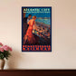 Vintage 1935 Atlantic City Travel Unframed Print Wall Art