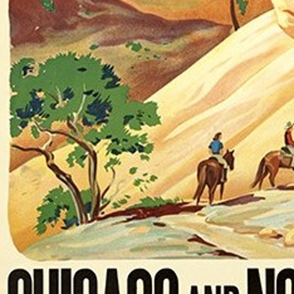 36" X 54" Vintage 1950S Bryce Canyon National Park Wall Art