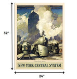 New York Railroad Vintage Travel Unframed Print Wall Art