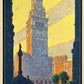 Cleveland Union Terminal Vintage Travel Unframed Print Wall Art