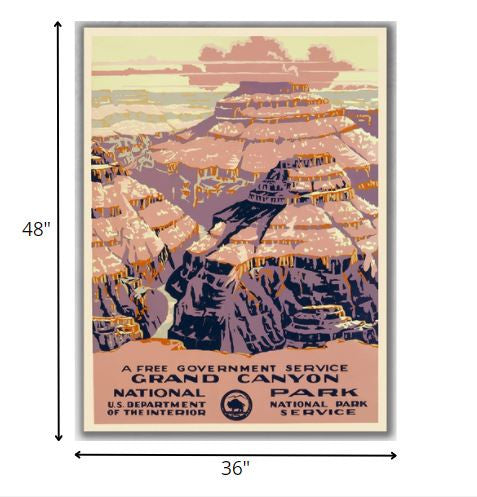 24" X 32" Grand Canyon C1938 Vintage Travel Poster Wall Art