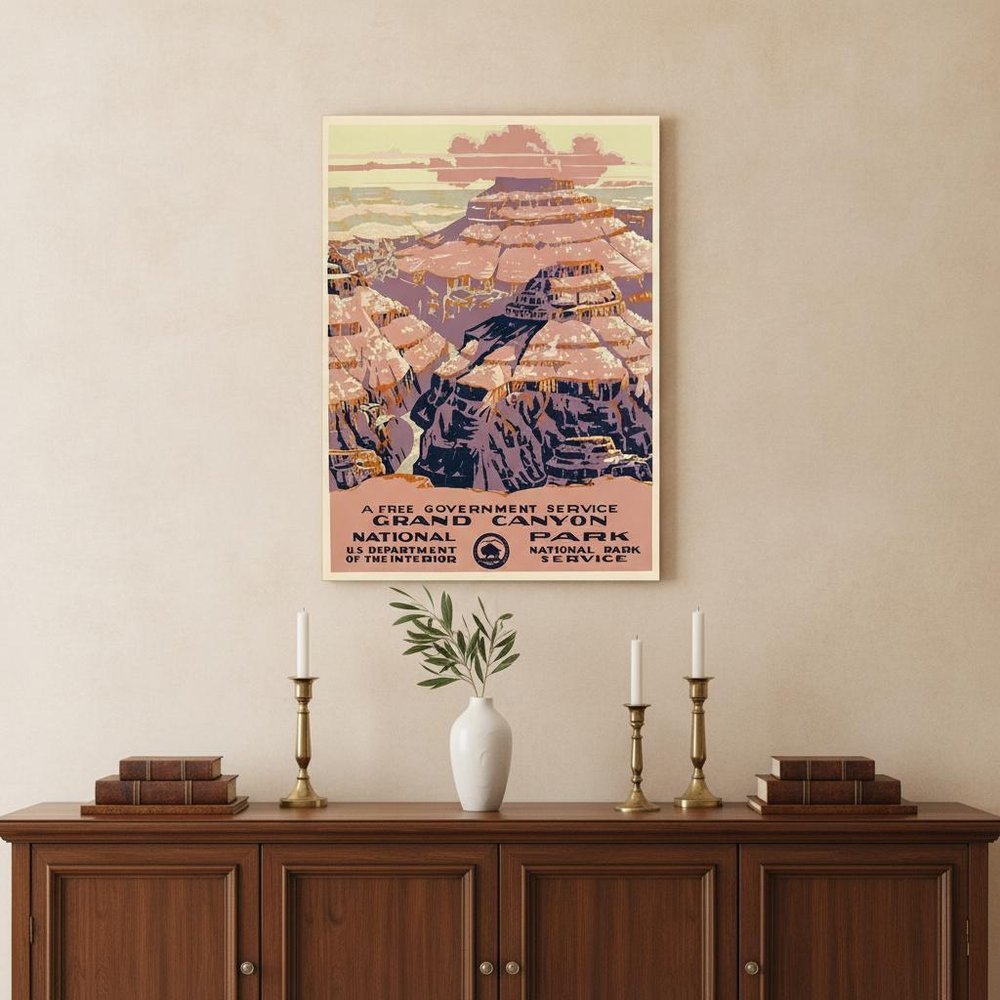 36" X 48" Grand Canyon C1938 Vintage Travel Poster Wall Art