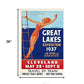 24" X 36" Great Lakes 1937 Vintage Travel Poster Wall Art