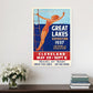 24" X 36" Great Lakes 1937 Vintage Travel Poster Wall Art