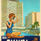 24" X 30" Hotel Sahara C1960S Las Vegas Vintage Travel Poster Wall Art