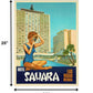 24" X 30" Hotel Sahara C1960S Las Vegas Vintage Travel Poster Wall Art